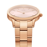  Shop Authentic Daniel Wellington Iconic Link Pink Dial Rose Gold Steel Strap Watch For Women - DW00100335 - Luxxuri