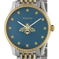  Shop Authentic Gucci G Timeless Quartz Blue Dial Two Tone Steel Strap Watch For Women - YA1265029 - Luxxuri