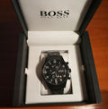  Shop Authentic Hugo Boss Chronograph Black Dial Black Steel Strap Watch for Men - 1513180 - Luxxuri