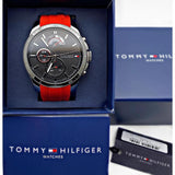  Shop Authentic Tommy Hilfiger Decker Quartz Black Dial Red Rubber Strap Watch for Men - 1791351 - Luxxuri