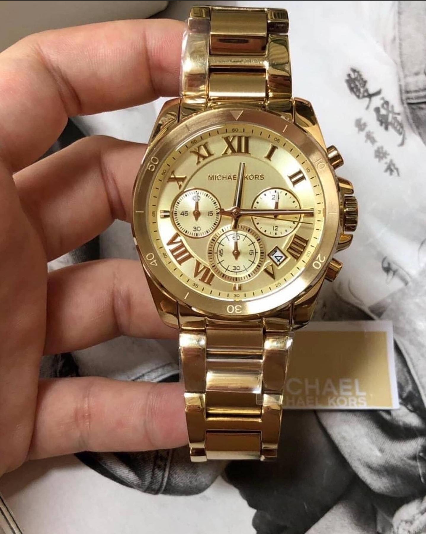  Shop Authentic Michael Kors Brecken Chronograph Gold Dial Gold Steel Strap Watch For Women - MK6366 - Luxxuri