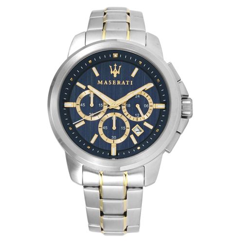  Shop Authentic Maserati Successo 44mm Chronograph Quartz Blue Dial Silver Steel Strap Watch For Men - R8873621016 - Luxxuri