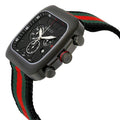  Shop Authentic Gucci Coupe Chronograph Quartz Black Two Tone NATO Strap Watch For Men - YA131202 - Luxxuri