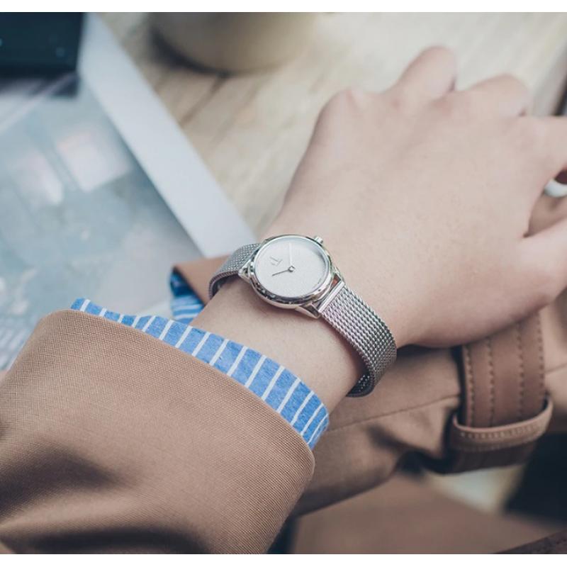  Shop Authentic Calvin Klein Minimal White Dial Silver Mesh Bracelet Watch for Women - K3M2312Y - Luxxuri