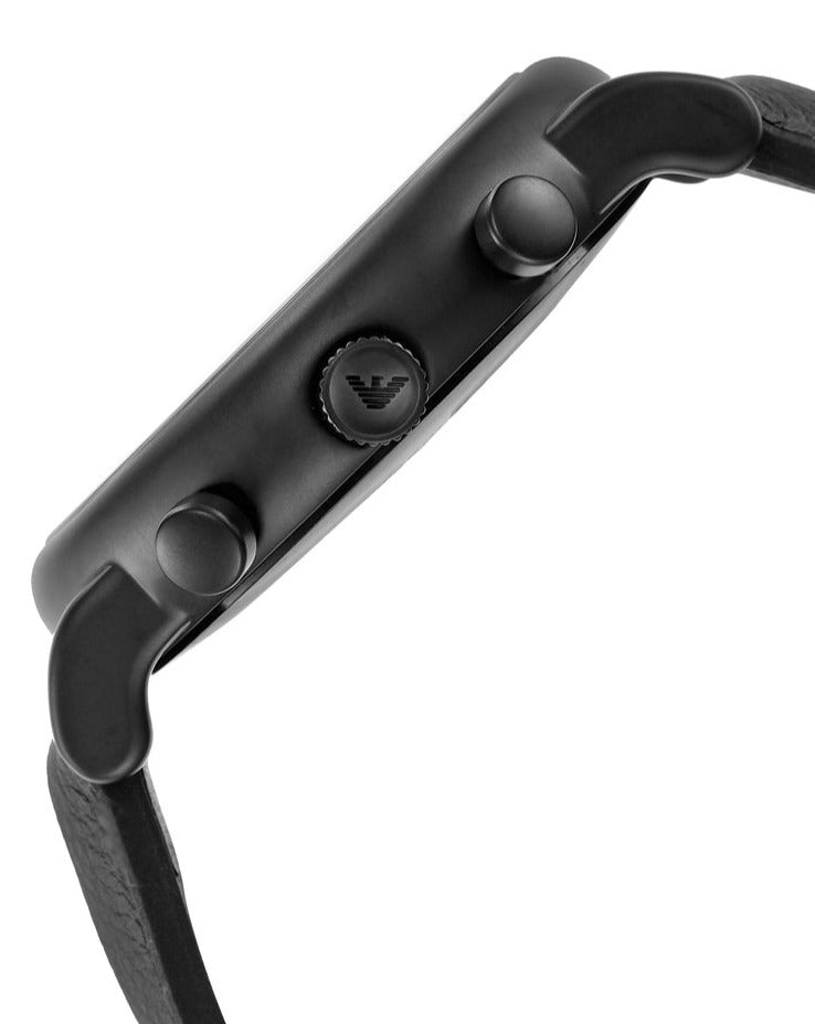  Shop Authentic Emporio Armani Luigi Analog Blue Dial Black Leather Strap Watch For Men - AR11351 - Luxxuri