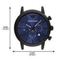  Shop Authentic Emporio Armani Luigi Analog Blue Dial Black Leather Strap Watch For Men - AR11351 - Luxxuri