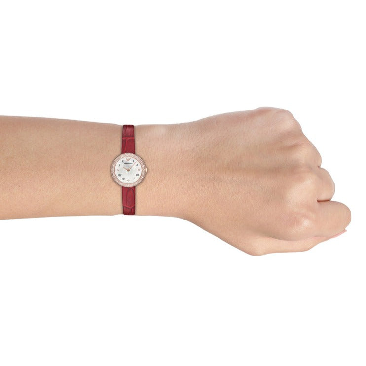  Shop Authentic Emporio Armani Rosa Two Hand White Dial Red Leather Strap Watch For Women - AR11357 - Luxxuri