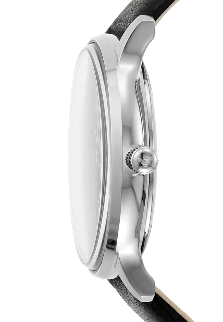  Shop Authentic Emporio Armani Gianni Quartz Black Dial Black Leather Strap Watch For Men - AR0382 - Luxxuri