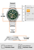  Shop Authentic Emporio Armani Meccanico Chronograph Automatic Green Dial Silver Steel Strap Watch For Men - AR60053 - Luxxuri