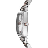  Shop Authentic Emporio Armani Gianni T Bar White Mother Of Pearl Dial Two Tone Steel Strap Watch For Women - AR11519 - Luxxuri