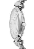 Emporio Armani Gianni T-Bar Quartz Silver Dial Silver Steel Strap Watch For Women - AR11445