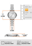  Shop Authentic Emporio Armani Gianni T-Bar Quartz Silver Dial Silver Steel Strap Watch For Women - AR11445 - Luxxuri