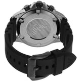  Shop Authentic Emporio Armani Diver Chronograph Black Dial Black Silicon Strap Watch For Men - AR11515 - Luxxuri
