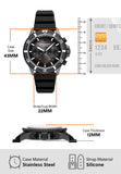  Shop Authentic Emporio Armani Diver Chronograph Black Dial Black Silicon Strap Watch For Men - AR11515 - Luxxuri