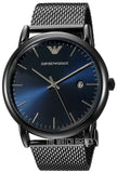  Shop Authentic Emporio Armani Luigi Quartz Blue Dial Grey Mesh Bracelet Watch For Men - AR11053 - Luxxuri