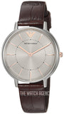  Shop Authentic Emporio Armani Dress Quartz Silver Dial Brown Leather Strap Watch For Women - AR11063 - Luxxuri
