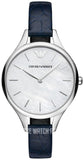  Shop Authentic Emporio Armani Aurora Quartz Mother Of Pearl White Dial Blue Leather Strap Watch For Women - AR11090 - Luxxuri