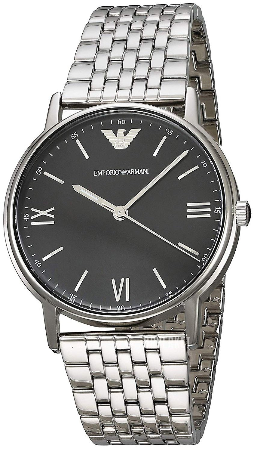  Shop Authentic Emporio Armani Kappa Black Dial Silver Steel Strap Watch For Men - AR11152 - Luxxuri