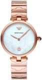  Shop Authentic Emporio Armani Arianna White Mother of Pearl Dial Rose Gold Steel Strap Watch For Women - AR11236 - Luxxuri