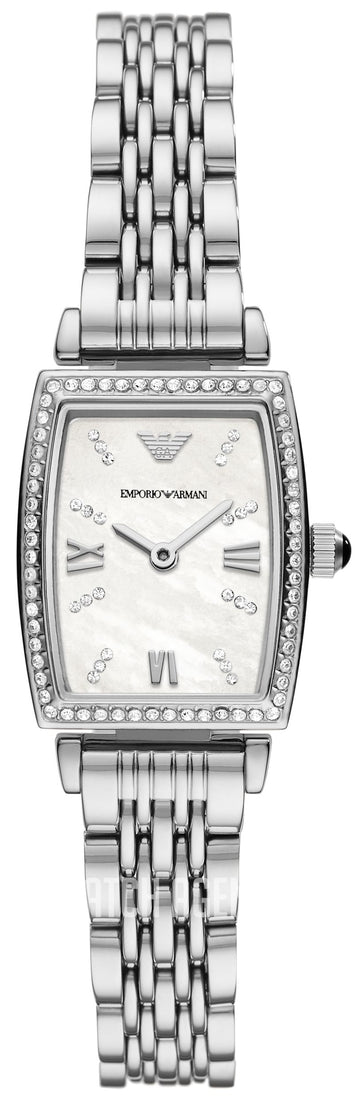  Shop Authentic Emporio Armani Gianni T-Bar Quartz White Dial Silver Steel Strap Watch For Women - AR11405 - Luxxuri