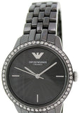  Shop Authentic Emporio Armani Crystal Ceramica Black Dial Black Steel Strap Watch For Women - AR1478 - Luxxuri
