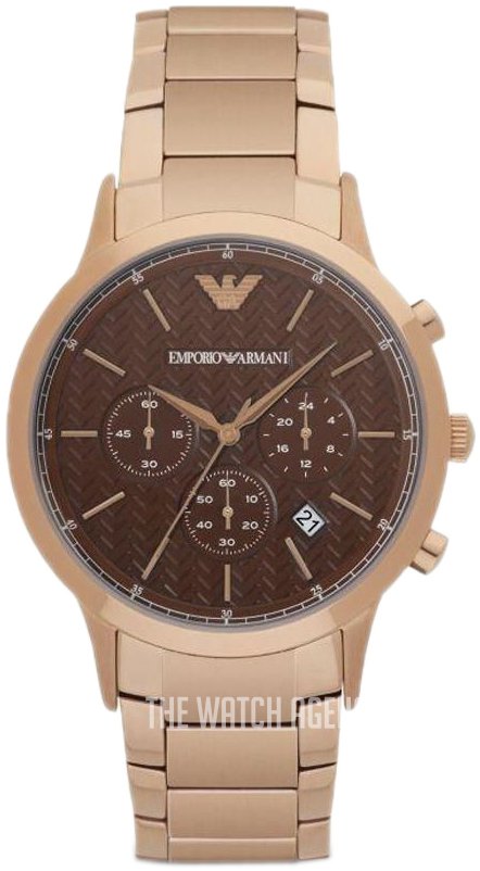  Shop Authentic Emporio Armani Renato Chronograph Brown Dial Rose Gold Steel Strap Watch For Men - AR2504 - Luxxuri