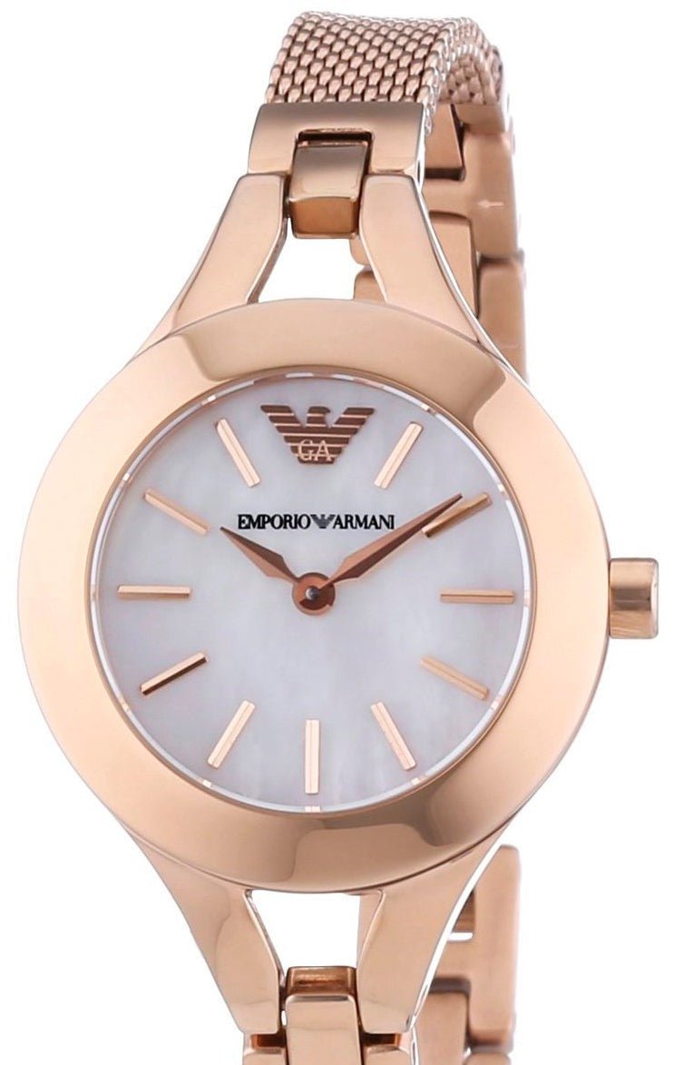  Shop Authentic Emporio Armani Chiara Analog White Dial Rose Gold Steel Strap Watch For Women - AR7329 - Luxxuri