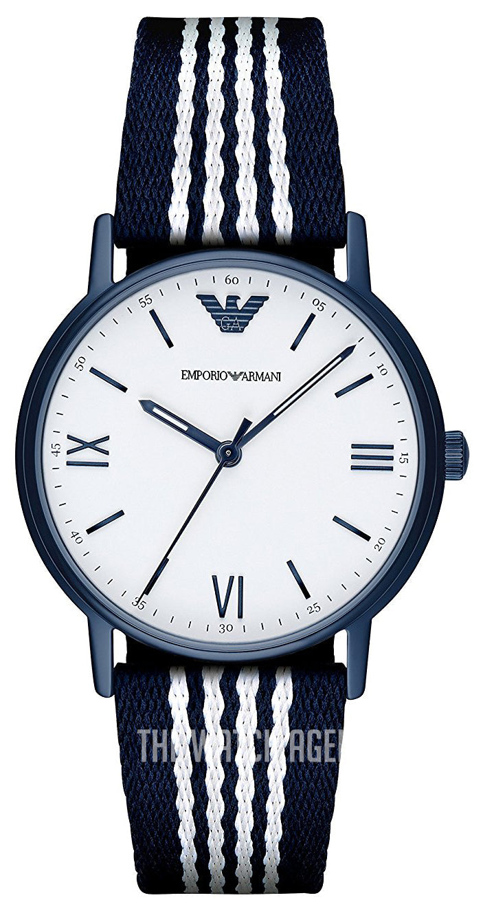  Shop Authentic Emporio Armani Kappa Dress White Dial Two Tone NATO Strap Watch For Men - AR80005 - Luxxuri