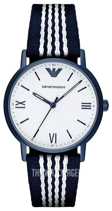  Shop Authentic Emporio Armani Kappa Dress White Dial Two Tone NATO Strap Watch For Men - AR80005 - Luxxuri