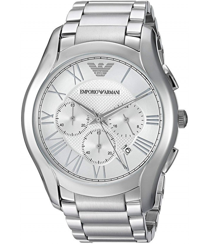 Shop Authentic Emporio Armani Velente Chronograph Quartz Silver Dial Silver Steel Strap Watch For Men - AR1702 - Luxxuri
