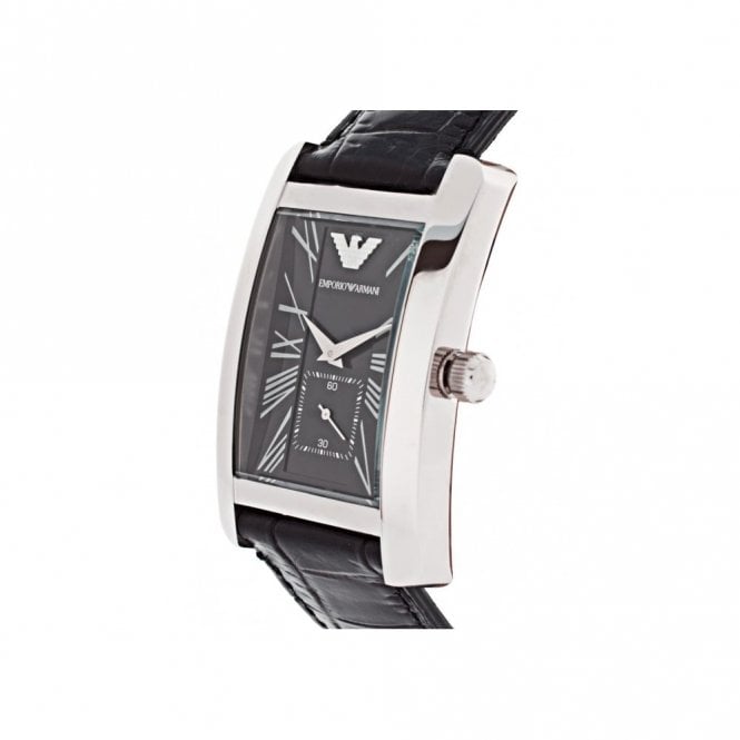  Shop Authentic Emporio Armani Black Dial Black Leather Strap Watch For Men - AR0143 - Luxxuri