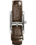 Emporio Armani Classic Beige Dial Brown Leather Strap Watch For Women - AR0155