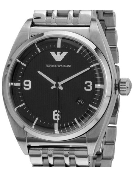  Shop Authentic Emporio Armani Classic Analog Black Dial Silver Steel Strap Watch For Men - AR0369 - Luxxuri