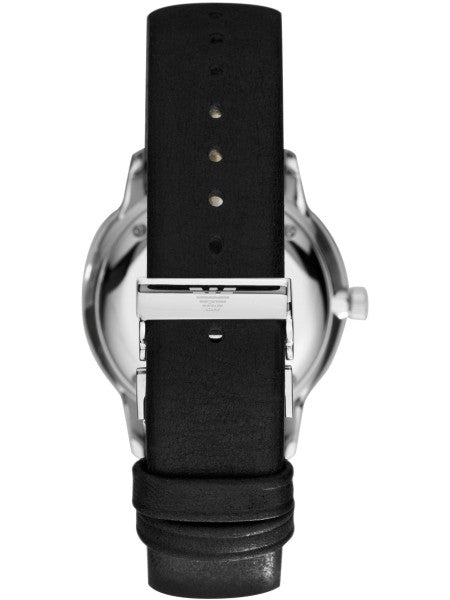 Shop Authentic Emporio Armani Gianni Quartz Black Dial Black Leather Strap Watch For Men - AR0382 - Luxxuri