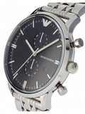  Shop Authentic Emporio Armani Chronograph Black Dial Silver Steel Strap Watch For Men - AR0389 - Luxxuri