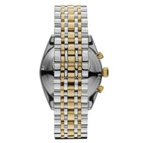  Shop Authentic Emporio Armani Classic Chronograph White Dial Two Tone Steel Strap Watch For Men - AR0396 - Luxxuri