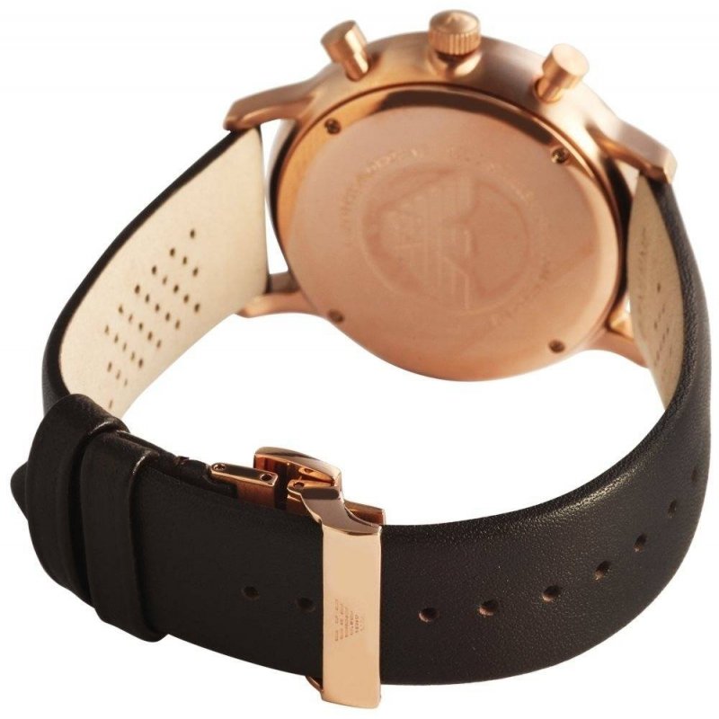  Shop Authentic Emporio Armani Classic Brown Dial Brown Leather Strap Watch For Men - AR0383 - Luxxuri