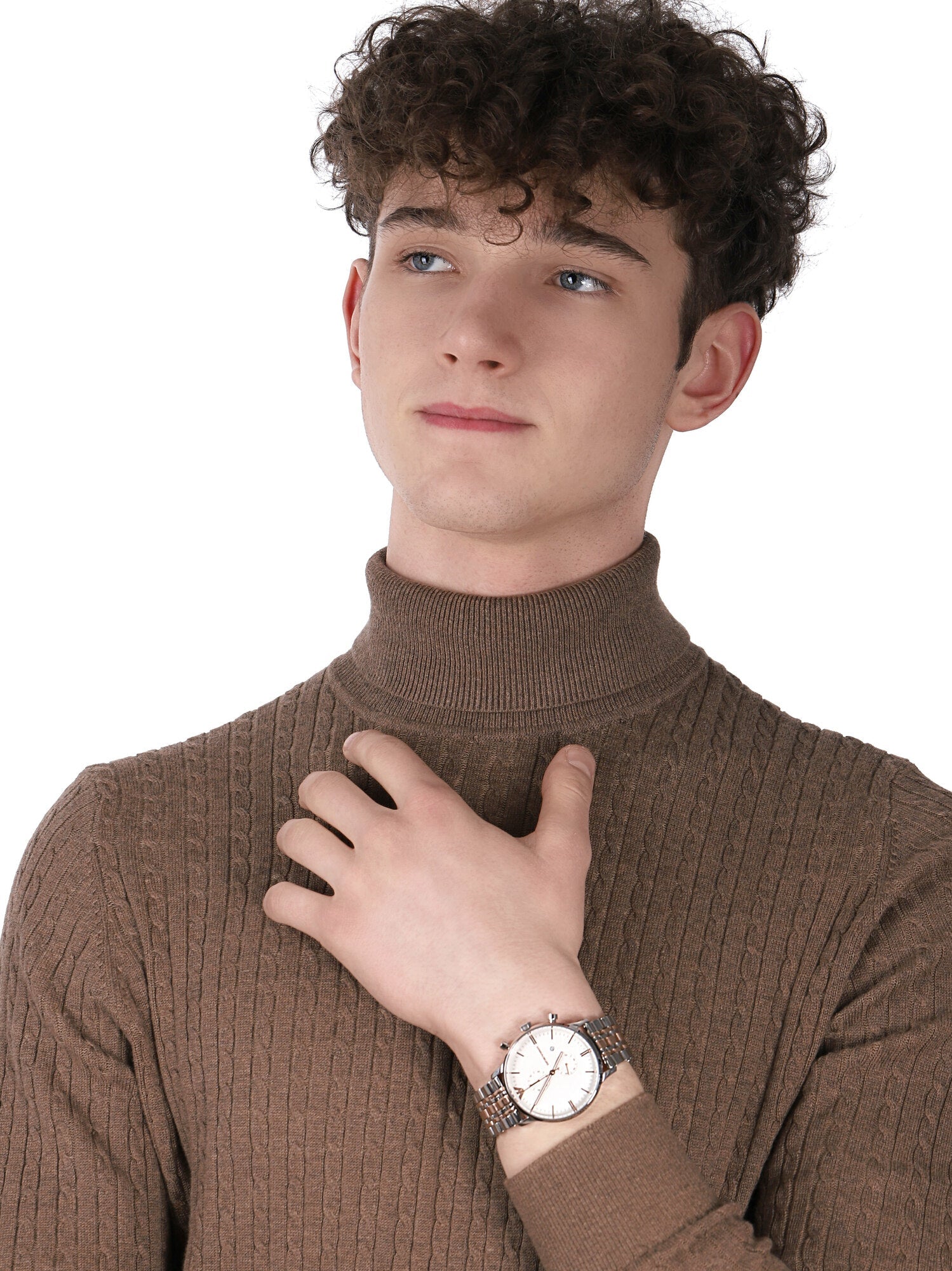  Shop Authentic Emporio Armani Chronograph White Dial Two Tone Steel Strap Watch For Men - AR0399 - Luxxuri