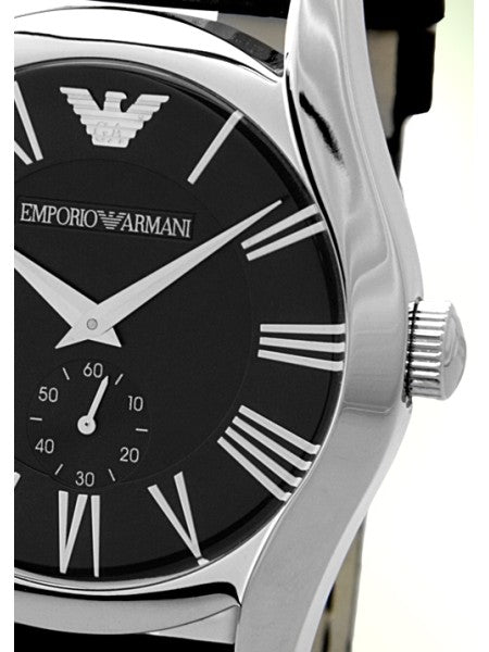  Shop Authentic Emporio Armani Valente Black Dial Black Leather Strap Watch For Men - AR0643 - Luxxuri