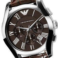  Shop Authentic Emporio Armani Valente Chronograph Brown Dial Brown Leather Strap Watch For Men - AR0671 - Luxxuri