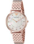 Emporio Armani Dress Quartz Rose Gold Dial Rose Gold Steel Strap Watch For Women - AR11062