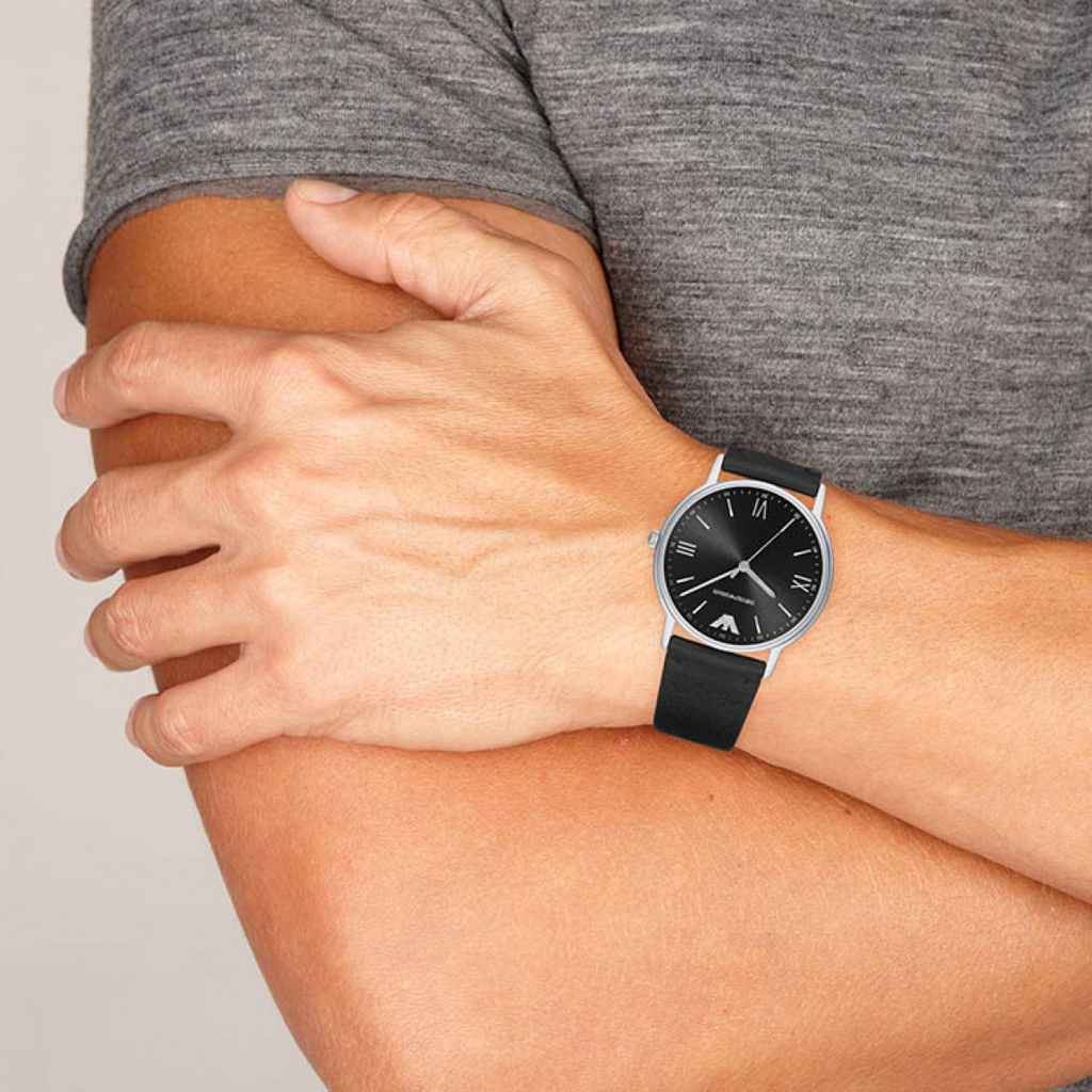  Shop Authentic Emporio Armani Kappa Analog Quartz Black Dial Black Leather Strap Watch For Men - AR11013 - Luxxuri