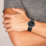  Shop Authentic Emporio Armani Kappa Analog Quartz Black Dial Black Leather Strap Watch For Men - AR11013 - Luxxuri
