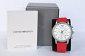  Shop Authentic Emporio Armani Luigi Chronograph White Dial Red Rubber Strap Watch For Men - AR11021 - Luxxuri