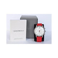  Shop Authentic Emporio Armani Luigi Chronograph White Dial Red Rubber Strap Watch For Men - AR11021 - Luxxuri