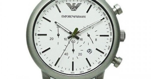  Shop Authentic Emporio Armani Chronograph White Dial Green Rubber Strap Watch For Men - AR11022 - Luxxuri