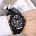  Shop Authentic Emporio Armani Giovanni Chronograph Black Dial Black Rubber Strap Watch For Men - AR11028 - Luxxuri