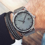  Shop Authentic Emporio Armani Luigi Quartz Grey Dial Silver Mesh Bracelet Watch For Men - AR11069 - Luxxuri