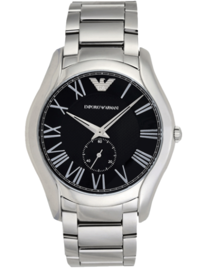  Shop Authentic Emporio Armani Valente Quartz Black Dial Silver Steel Strap Watch For Men - AR11086 - Luxxuri
