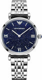  Shop Authentic Emporio Armani Gianni T Bar Dark Blue Dial Silver Stainless Steel Watch For Women - AR11091 - Luxxuri